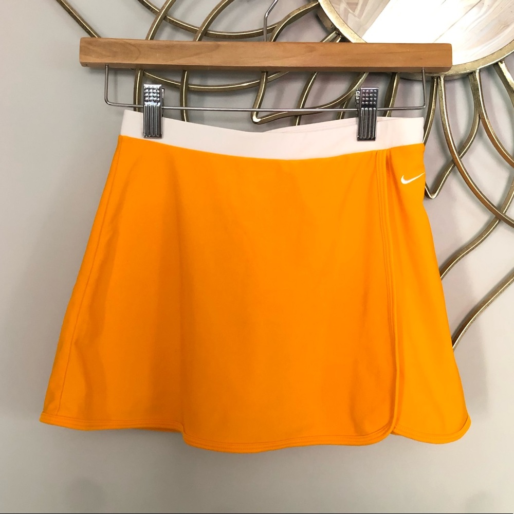 NIKE DRI-FIT Orangesicle Summer Tennis golf skirt / skort 🧡🍦Girl Size M